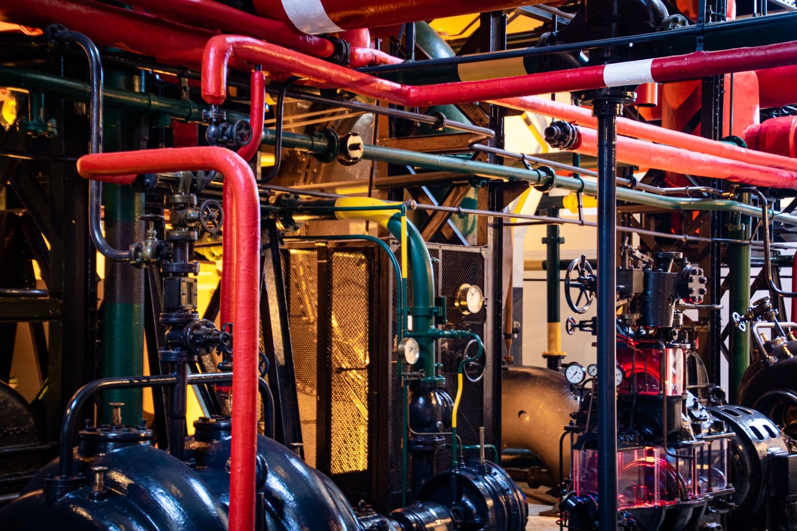 Process plant piping, pumps and valves
